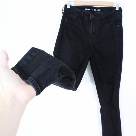 *Old Navy Mid-Rise Rockstar Super-Skinny Black Jeans - Picture 7 of 8